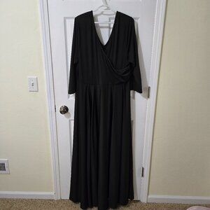 Women's 5XL Floor Length Black Dress NWOT